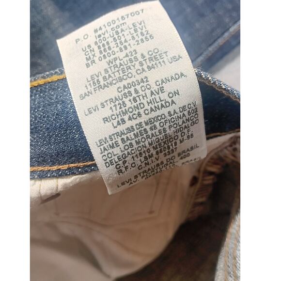 Levi’s 501 Men’s Jeans 33x23 Button Fly Straight Leg Blue Denim Red Tab Patch - Picture 8 of 10